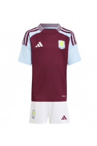 Fotbalové Dres Aston Villa Dětské Domácí Oblečení 2024-25 Krátký Rukáv (+ trenýrky)